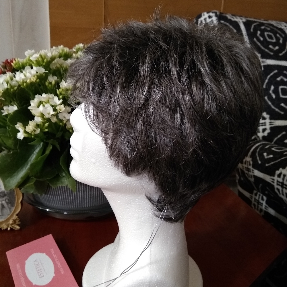 New, never worn. Woman's Petite Estetica Classique Collection Shades of Gray Wig - Picture 2 of 8